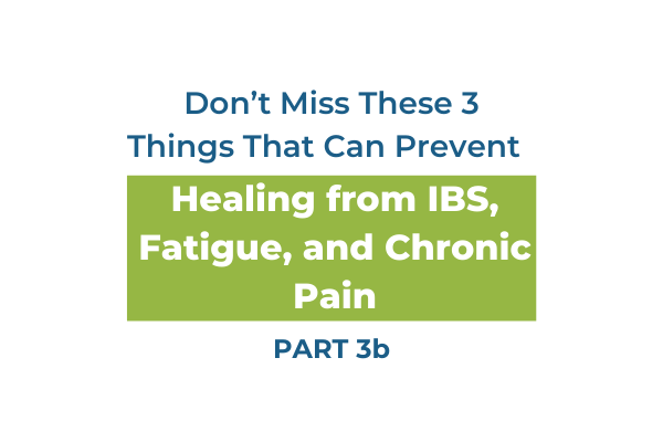 Don’t Miss These 3 Things That Can Prevent Healing from IBS, Fatigue, and Chronic Pain: Part 3b